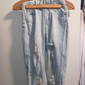 Target Wild Fabric Ripped Jeans Light Denim